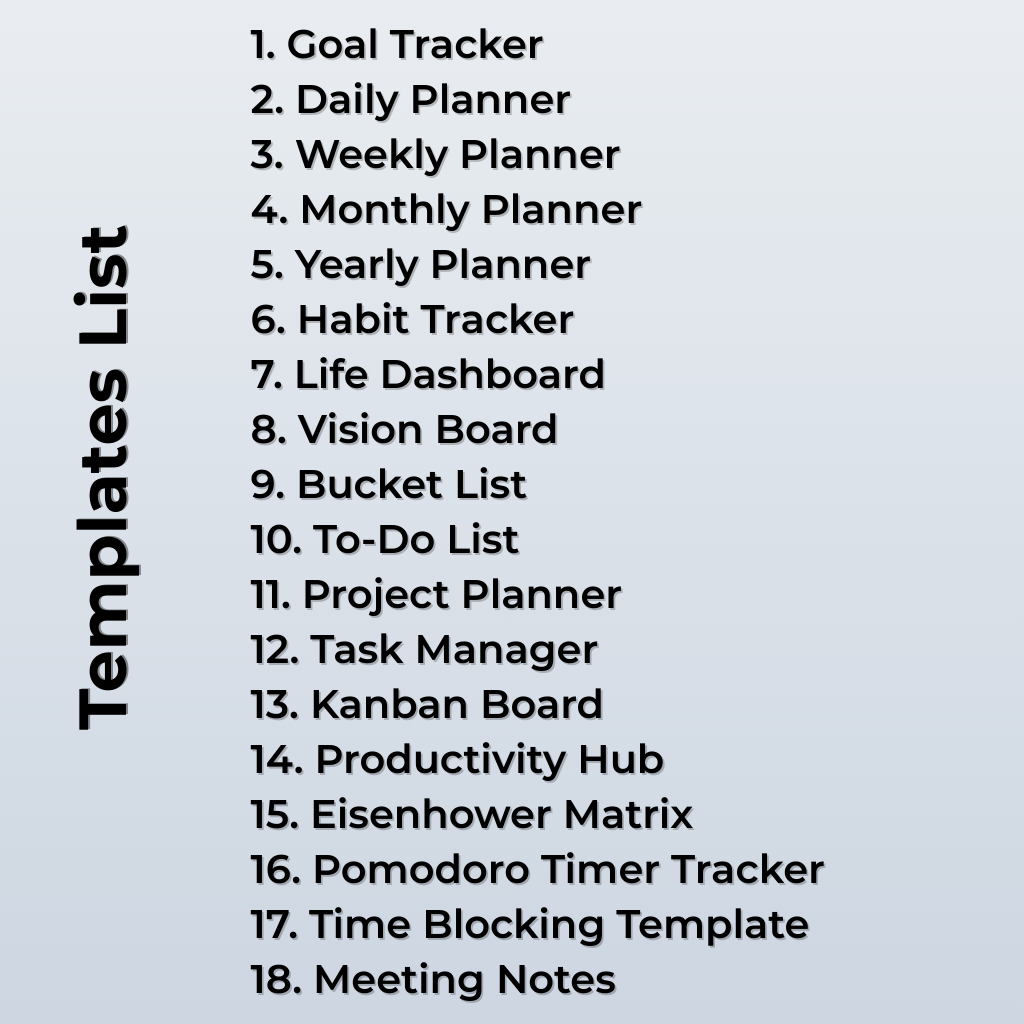 100 Notion Templates