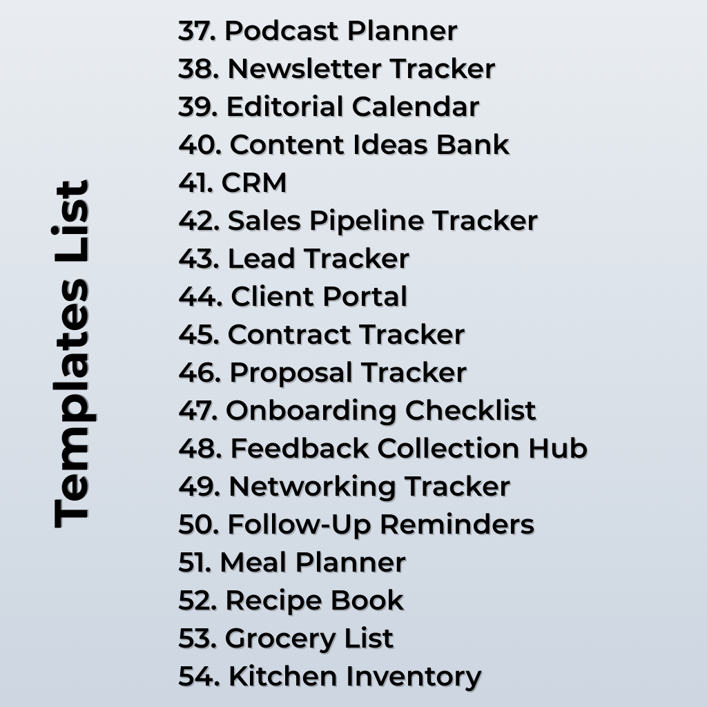 Notion Templates
