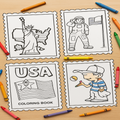 Printable USA-themed coloring page 
