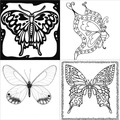 Intricate butterfly and flower designs for coloring relaxation – printable pages